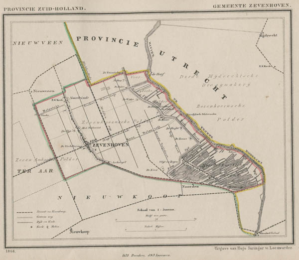 afbeelding van Kuyperkaart Gemeente Zevenhoven van Kuyper (Kuijper)