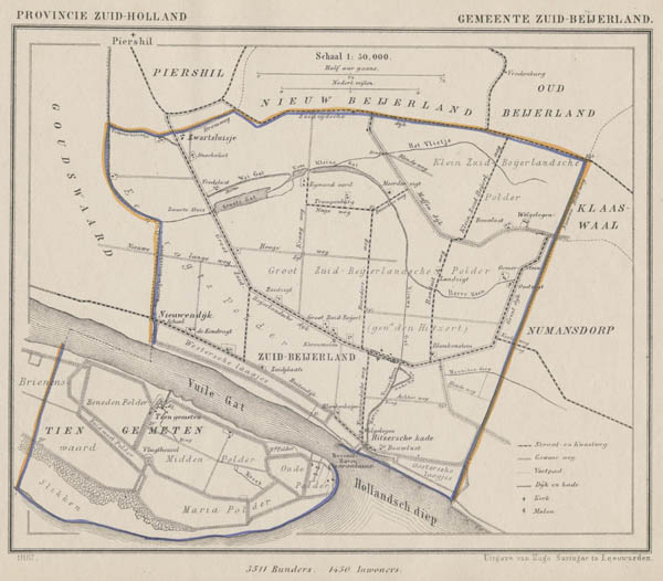 afbeelding van Kuyperkaart Gemeente Zuid Beijerland van Kuyper (Kuijper)