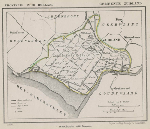 afbeelding van Kuyperkaart Gemeente Zuidland van Kuyper (Kuijper)