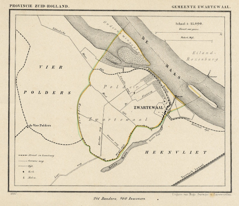 afbeelding van Kuyperkaart Gemeente Zwartewaal van Kuyper (Kuijper)