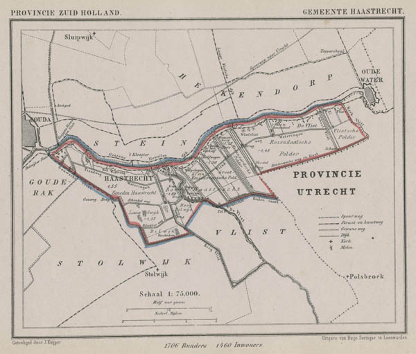 afbeelding van Kuyperkaart Gemeente Haastrecht van Kuyper (Kuijper)