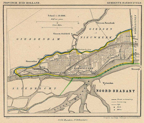 afbeelding van Kuyperkaart Gemeente Hardinxveld van Kuyper (Kuijper)