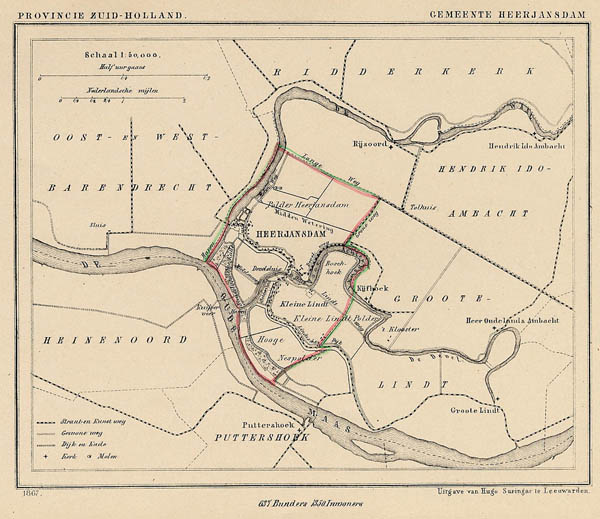 afbeelding van Kuyperkaart Gemeente Heerjansdam van Kuyper (Kuijper)