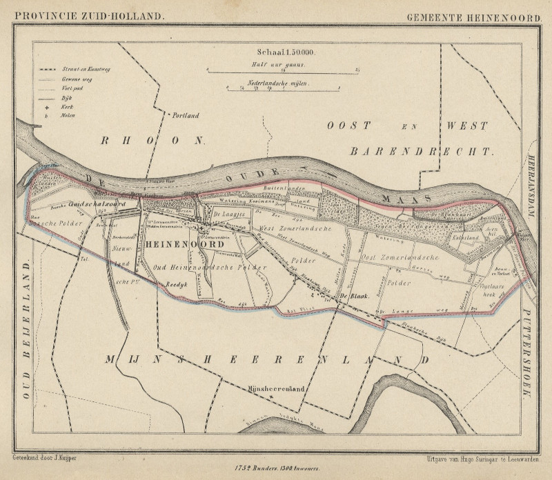 afbeelding van Kuyperkaart Gemeente Heinenoord van Kuyper (Kuijper)