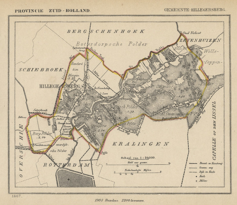 afbeelding van Kuyperkaart Gemeente Hillegersberg van Kuyper (Kuijper)