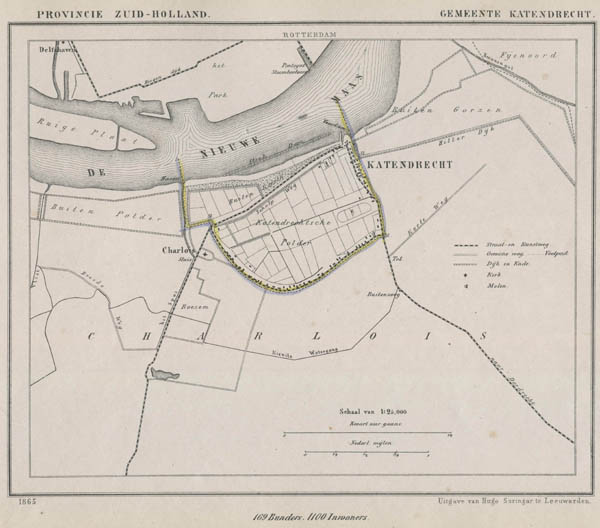 afbeelding van Kuyperkaart Gemeente Katendrecht van Kuyper (Kuijper)