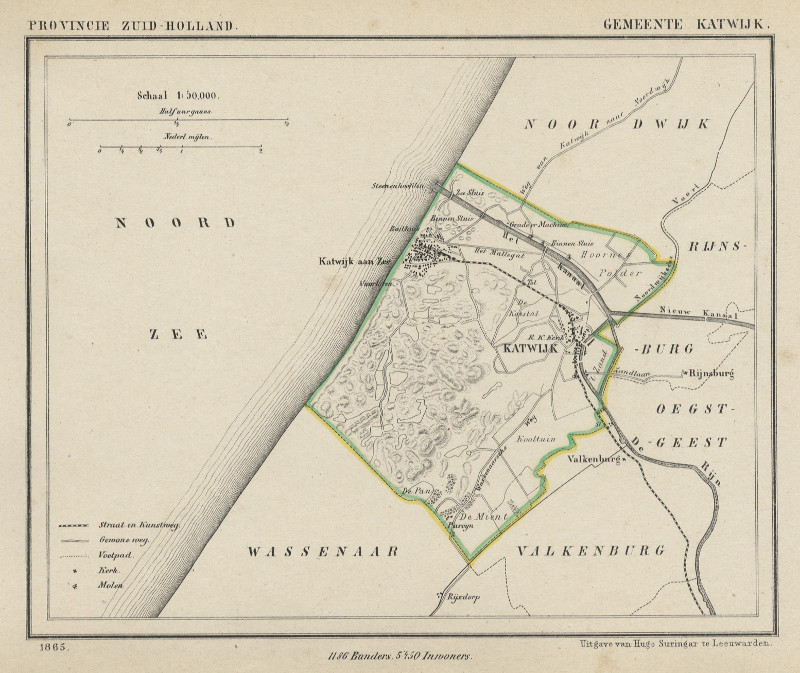 afbeelding van Kuyperkaart Gemeente Katwijk van Kuyper (Kuijper)