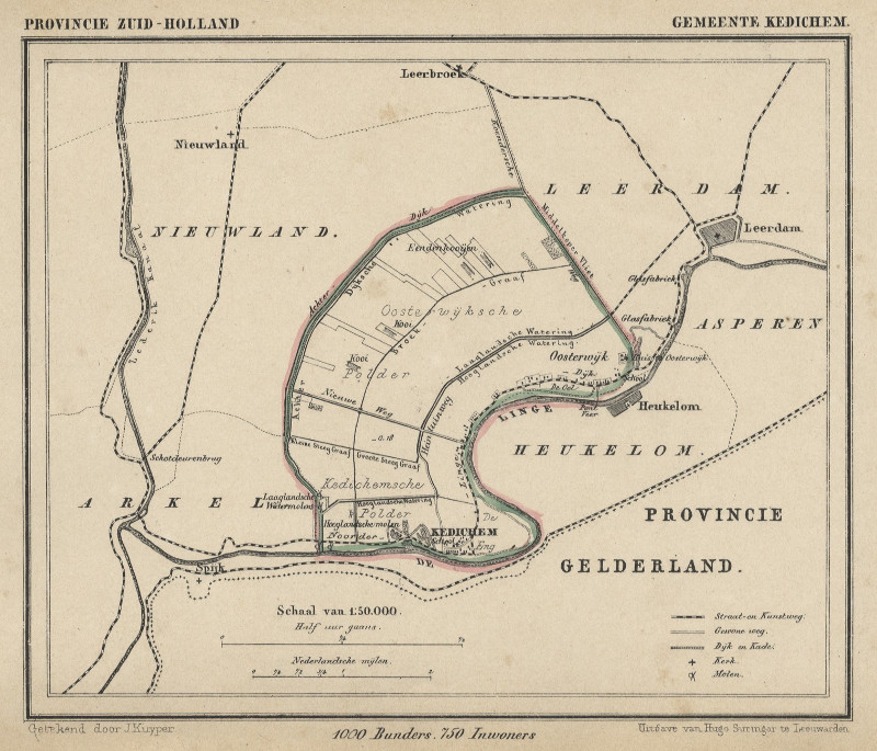 afbeelding van Kuyperkaart Gemeente Kedichem van Kuyper (Kuijper)