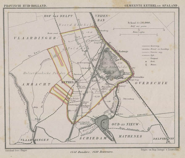 afbeelding van Kuyperkaart Gemeente Kethel en Spaland van Kuyper (Kuijper)