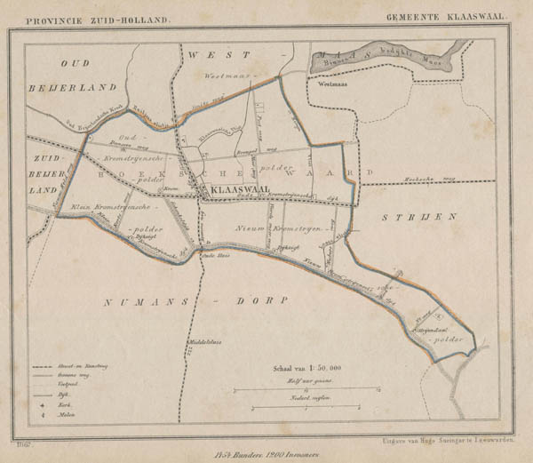 afbeelding van Kuyperkaart Gemeente Klaaswaal van Kuyper (Kuijper)