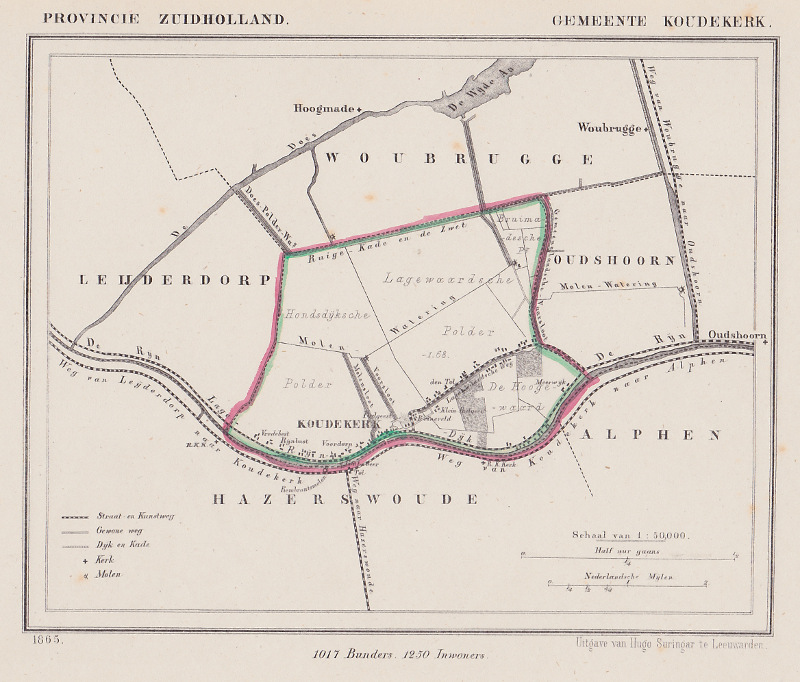 afbeelding van Kuyperkaart Gemeente Koudekerk van Kuyper (Kuijper)