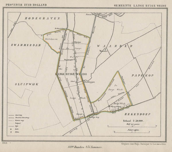 afbeelding van Kuyperkaart Gemeente Lange Ruige Weide van Kuyper (Kuijper)