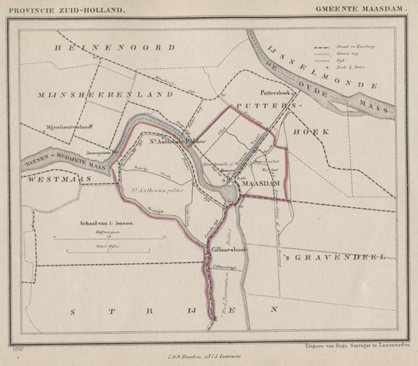 afbeelding van Kuyperkaart Gemeente Maasdam van Kuyper (Kuijper)