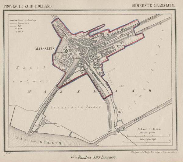 afbeelding van Kuyperkaart Gemeente Maassluis van Kuyper (Kuijper)