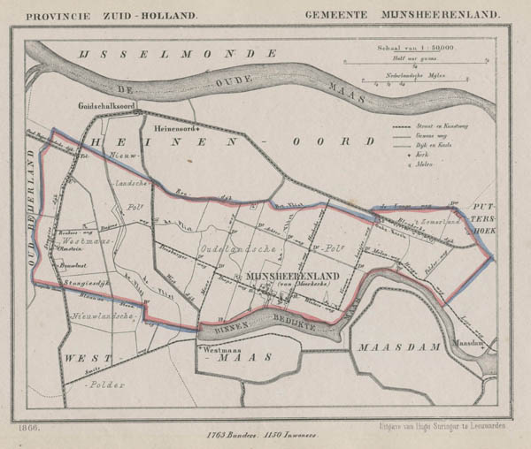 afbeelding van Kuyperkaart Gemeente Mijnsheerenland van Kuyper (Kuijper)