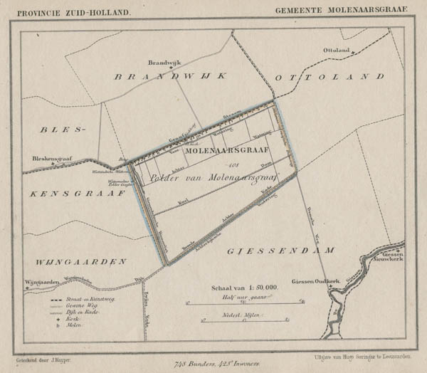 afbeelding van Kuyperkaart Gemeente Molenaarsgraaf van Kuyper (Kuijper)