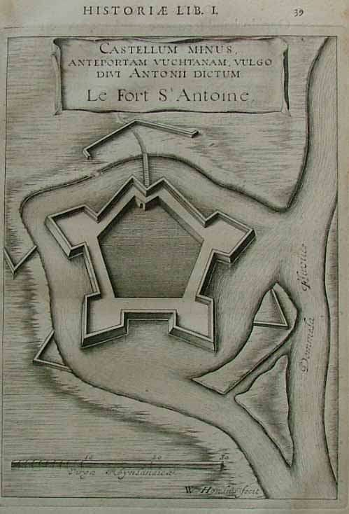 afbeelding van plattegrond Le Fort St Antoine van Hondius (Sint Antonius)