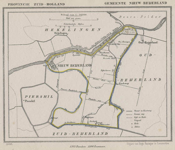 afbeelding van Kuyperkaart Gemeente Nieuw-Beijerland van Kuyper (Kuijper)