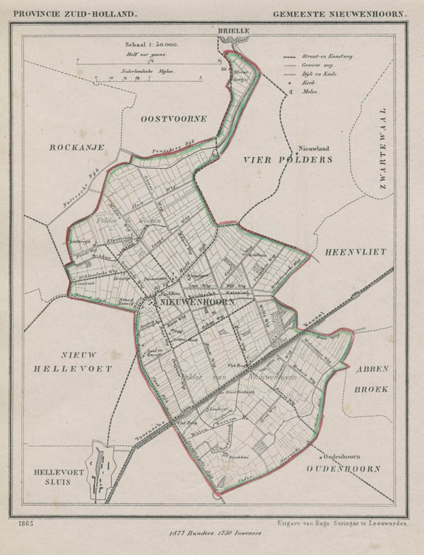 afbeelding van Kuyperkaart Gemeente Nieuwenhoorn van Kuyper (Kuijper)