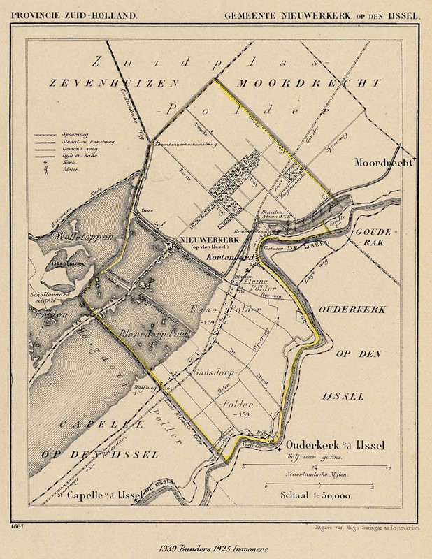 afbeelding van Kuyperkaart Gemeente Nieuwerkerk op den IJssel van Kuyper (Kuijper)