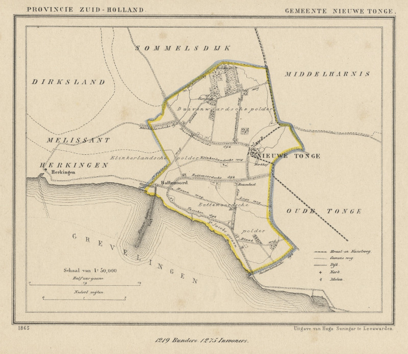 afbeelding van Kuyperkaart Gemeente Nieuwe Tonge van Kuyper (Kuijper)