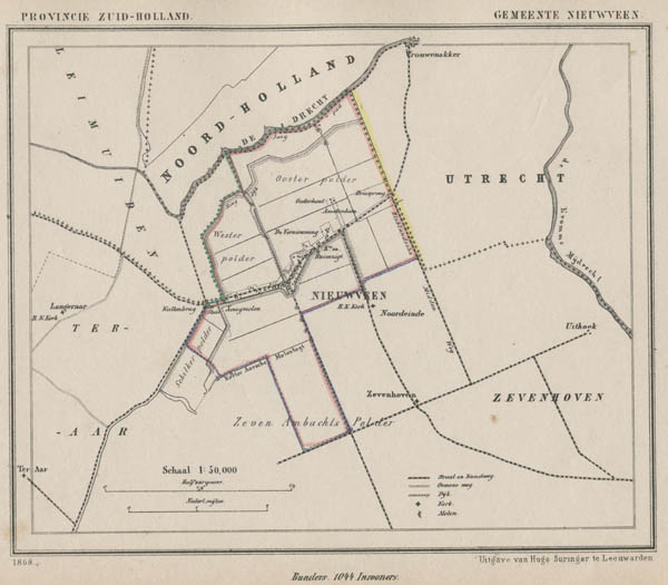 afbeelding van Kuyperkaart Gemeente Nieuwveen van Kuyper (Kuijper)