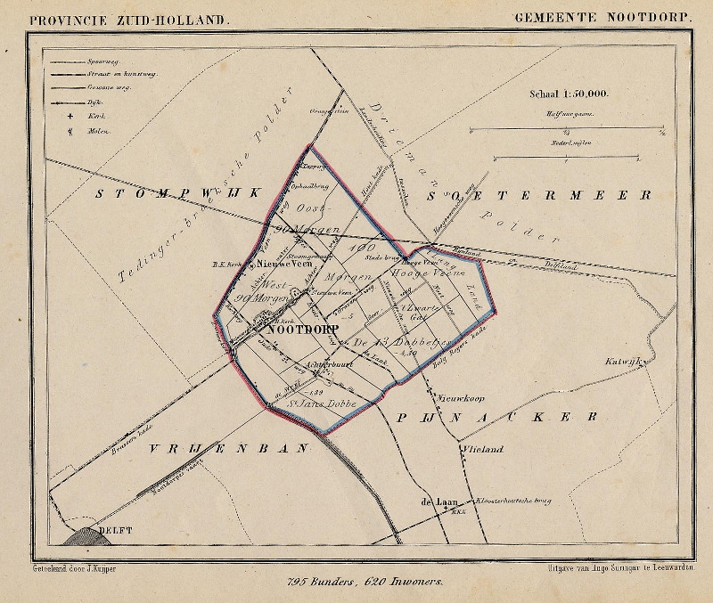 afbeelding van Kuyperkaart Gemeente Nootdorp van Kuyper (Kuijper)