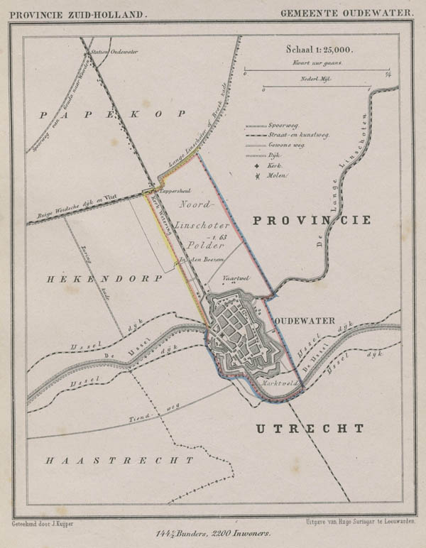 afbeelding van Kuyperkaart Gemeente Oudewater van Kuyper (Kuijper)