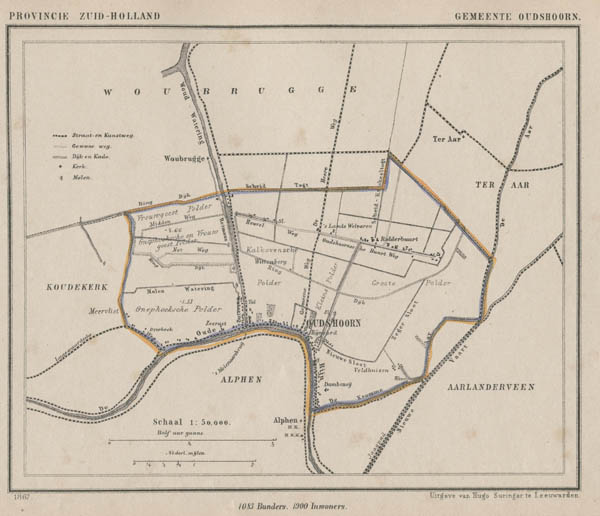 afbeelding van Kuyperkaart Gemeente Oudshoorn van Kuyper (Kuijper)