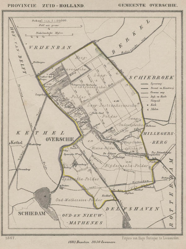 afbeelding van Kuyperkaart Gemeente Overschie van Kuyper (Kuijper)