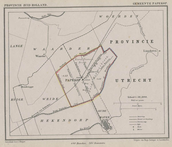 afbeelding van Kuyperkaart Gemeente Papekop van Kuyper (Kuijper)