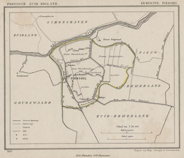 afbeelding van Kuyperkaart Gemeente Piershil van Kuyper (Kuijper)