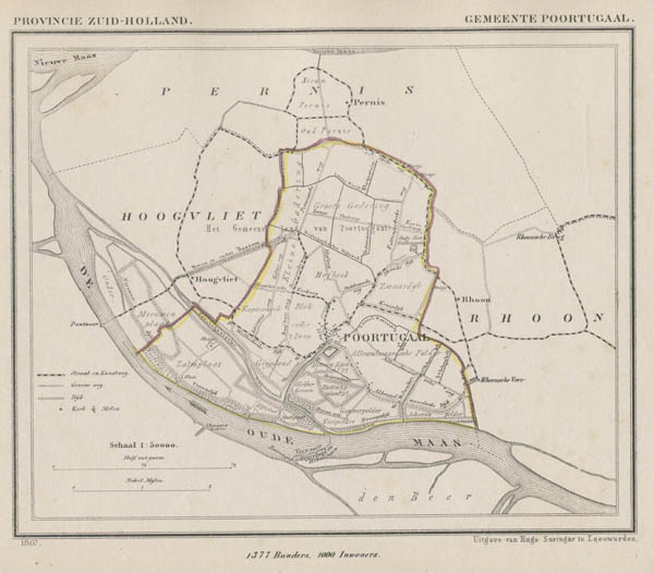 afbeelding van Kuyperkaart Gemeente Poortugaal van Kuyper (Kuijper)