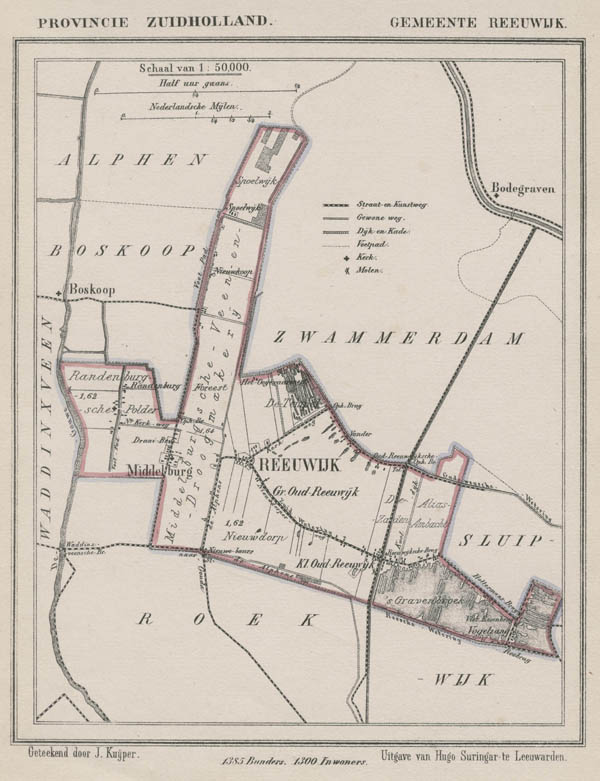 afbeelding van Kuyperkaart Gemeente Reeuwijk van Kuyper (Kuijper)