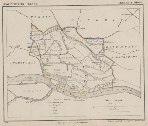 afbeelding van Kuyperkaart Gemeente Rhoon van Kuyper (Kuijper)