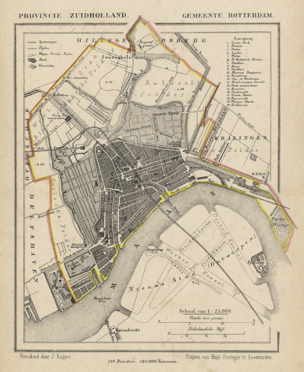 afbeelding van Kuyperkaart Gemeente Rotterdam van Kuyper (Kuijper)