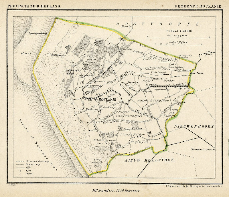 afbeelding van Kuyperkaart Gemeente Rockanje van Kuyper (Kuijper)