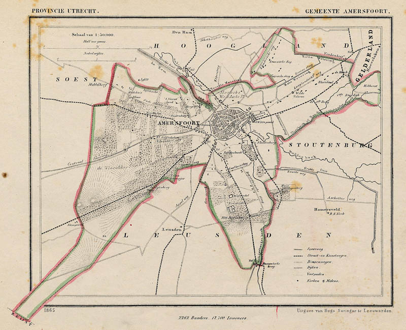 afbeelding van Kuyperkaart Gemeente Amersfoort van Kuyper (Kuijper)