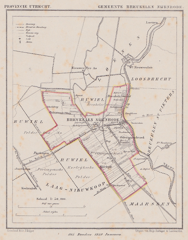 afbeelding van Kuyperkaart Gemeente Breukelen Nijenrode van Kuyper (Kuijper)