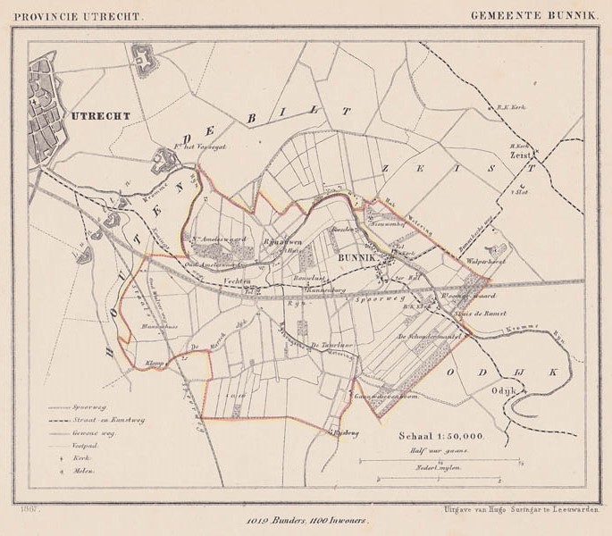 afbeelding van Kuyperkaart Gemeente Bunnik van Kuyper (Kuijper)