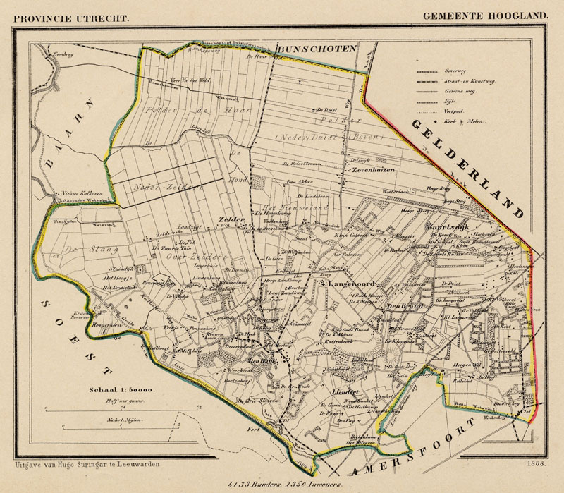 afbeelding van Kuyperkaart Gemeente Hoogland van Kuyper (Kuijper)