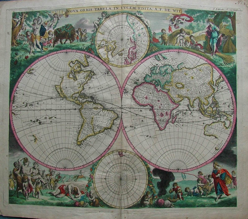 afbeelding van kaart Nova orbis tabula, in lucem edita, A.F. de Wit. van Wit, Frederik de