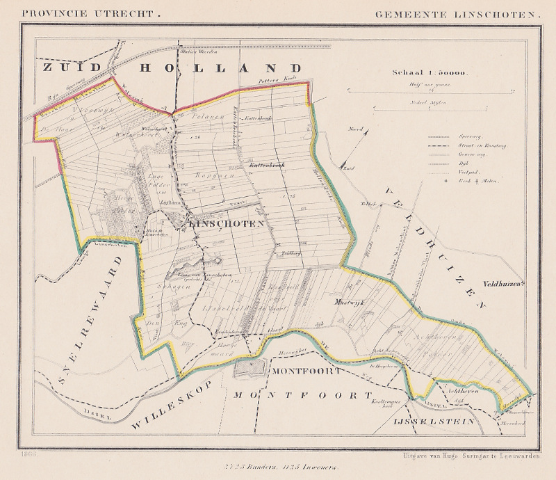 afbeelding van Kuyperkaart Gemeente Linschoten van Kuyper (Kuijper)