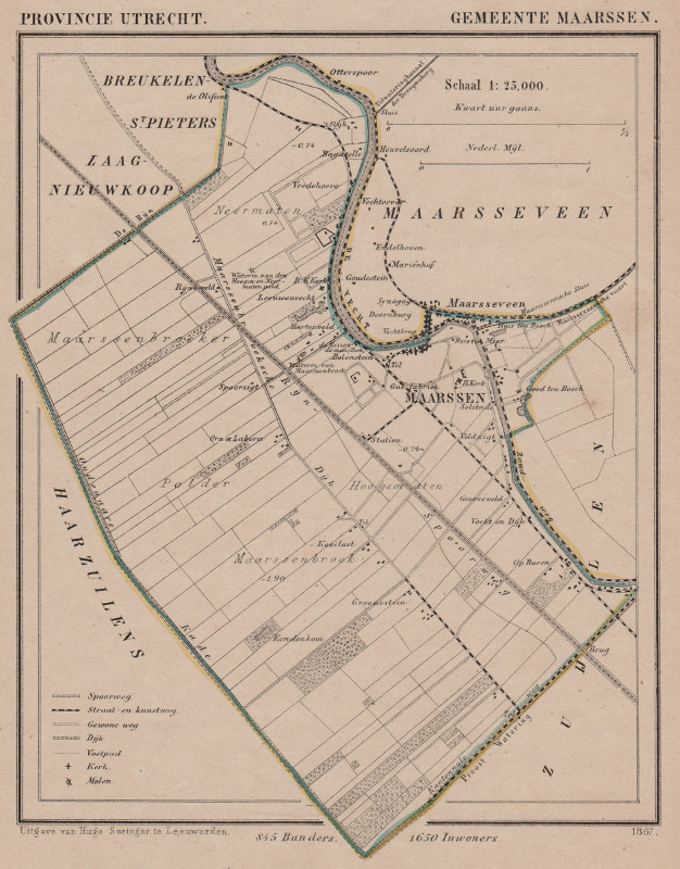 afbeelding van Kuyperkaart Gemeente Maarssen van Kuyper (Kuijper)