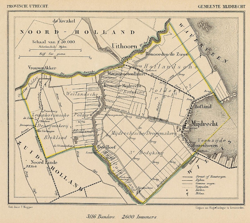 afbeelding van Kuyperkaart Gemeente Mijdrecht van Kuyper (Kuijper)