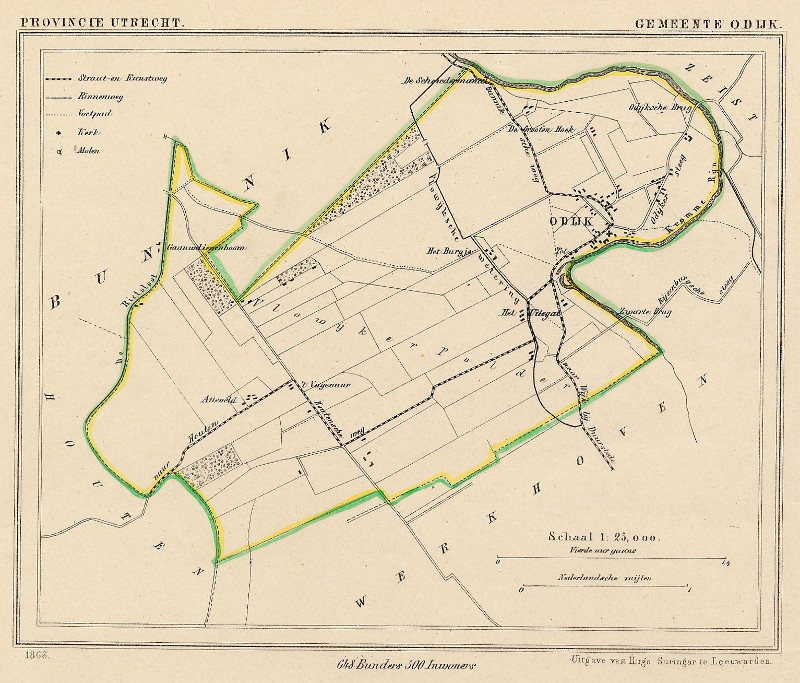 afbeelding van Kuyperkaart Gemeente Odijk van Kuyper (Kuijper)