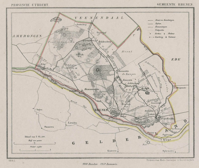 afbeelding van Kuyperkaart Gemeente Rhenen van Kuyper (Kuijper)