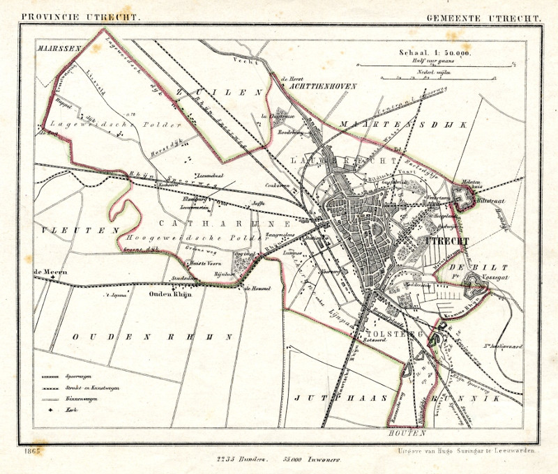 afbeelding van Kuyperkaart Gemeente Utrecht van Kuyper (Kuijper)