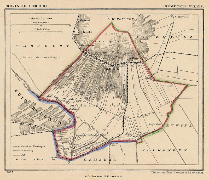 afbeelding van Kuyperkaart gemeente Wilnis van Kuyper (Kuijper)