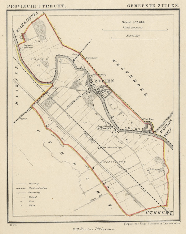 afbeelding van Kuyperkaart Gemeente Zuilen van Kuyper (Kuijper)